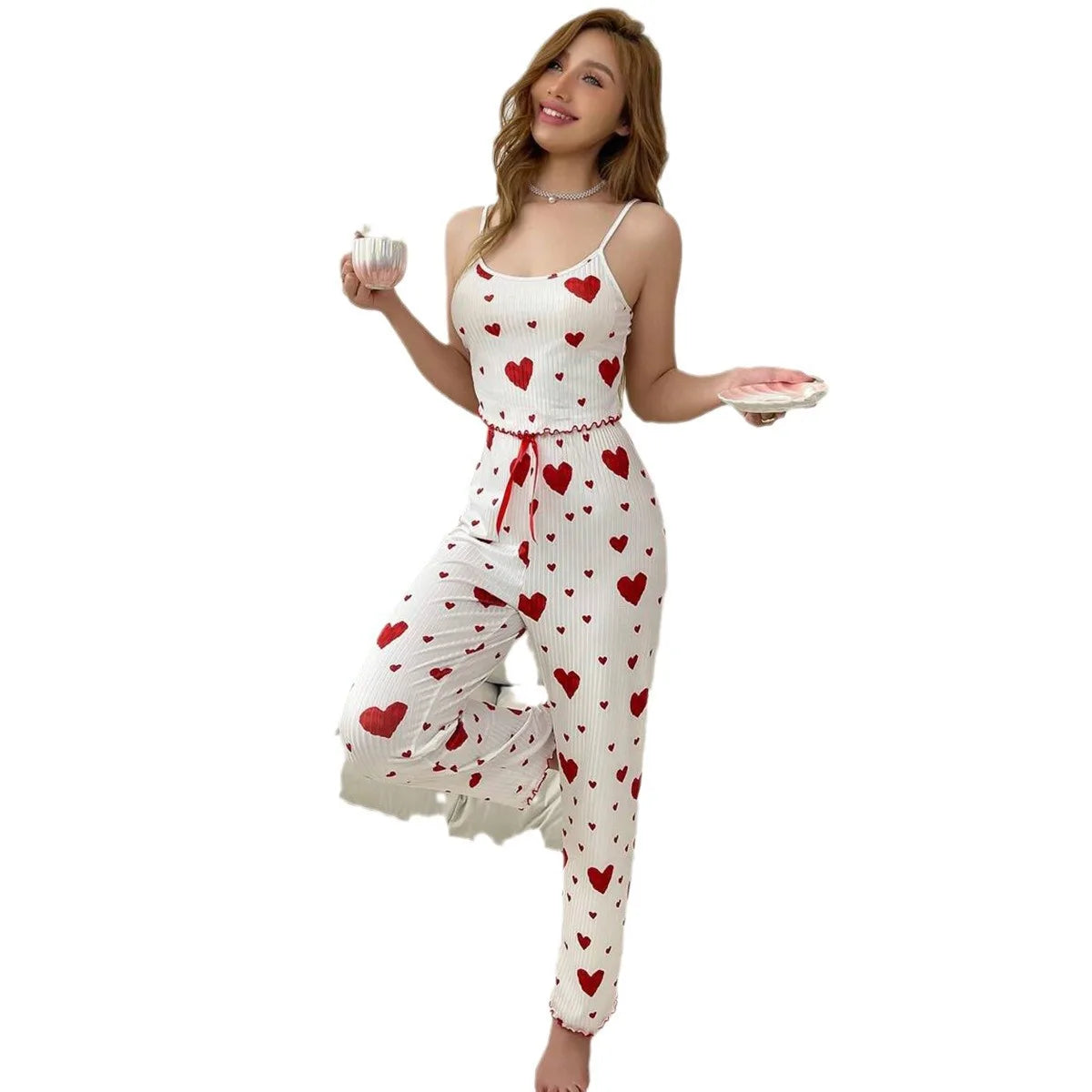 Heart Print Sleepwear