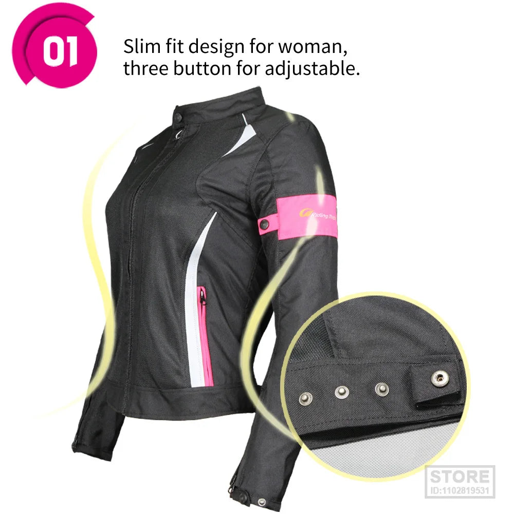 Women Protective, Waterproof motorbike jacket