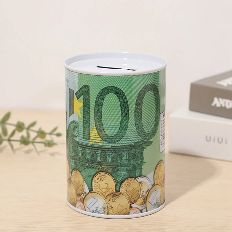 Euro Tin Piggy Bank