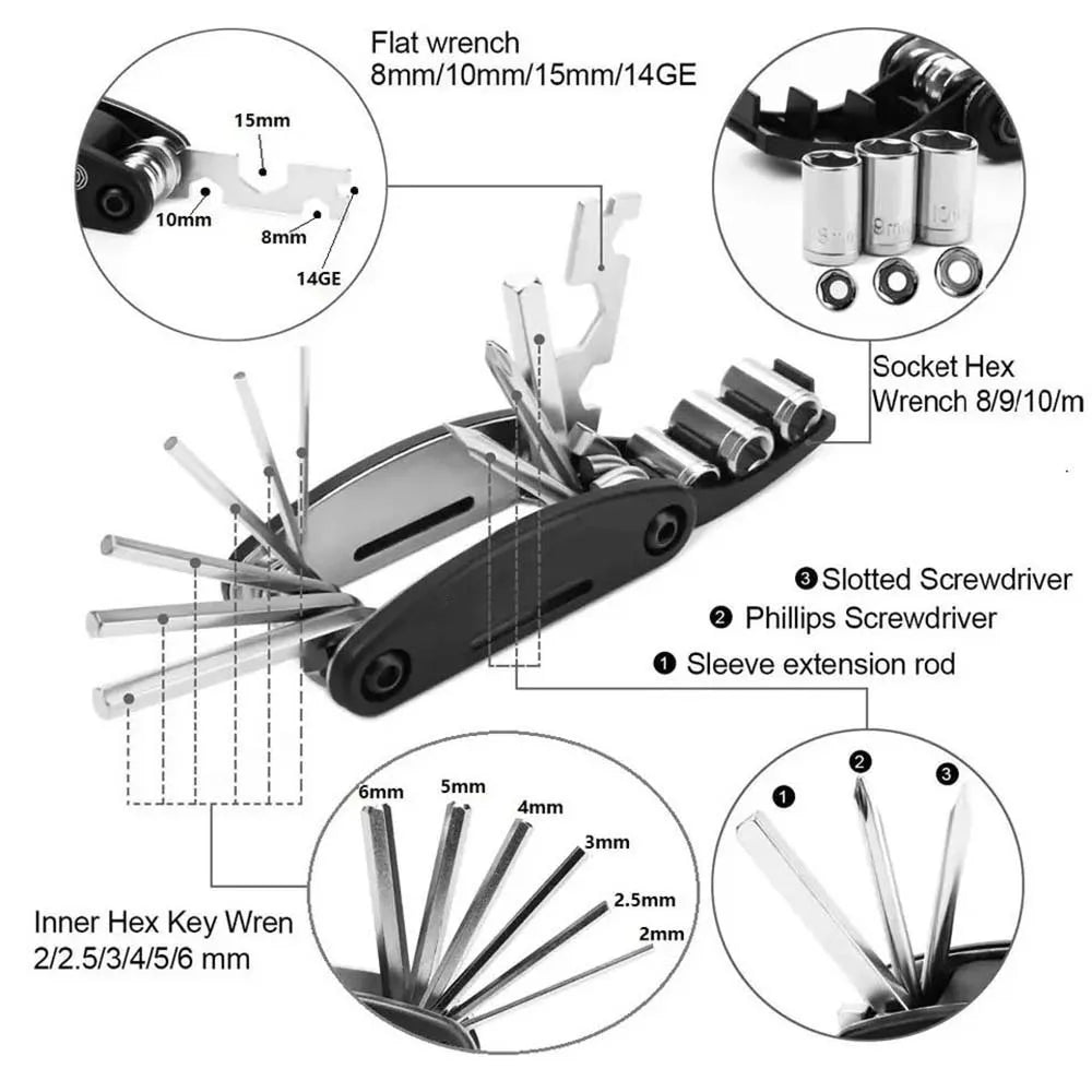 16 in 1Bicycle Repair Kit