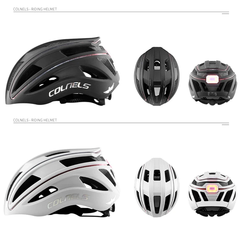 Unisex LED Lights Racing Road Bike Helmet