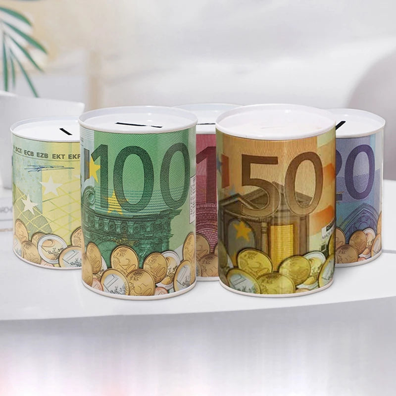 Euro Tin Piggy Bank