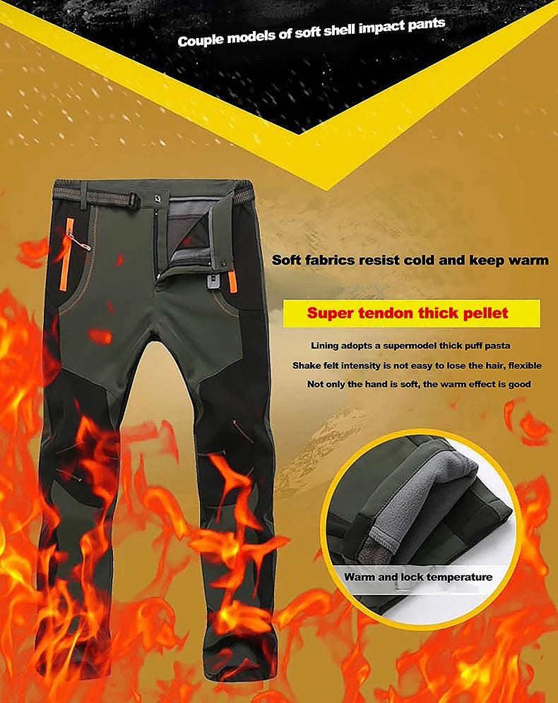 Unisex Waterproof Thermal Cargo Trousers