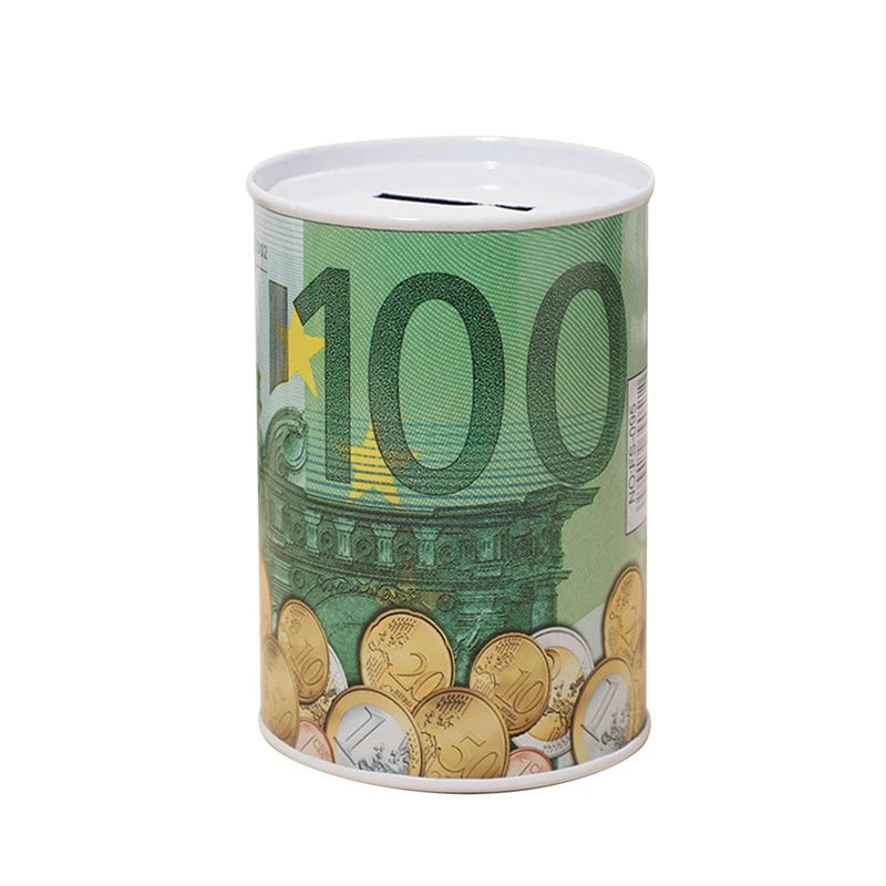 Euro Tin Piggy Bank