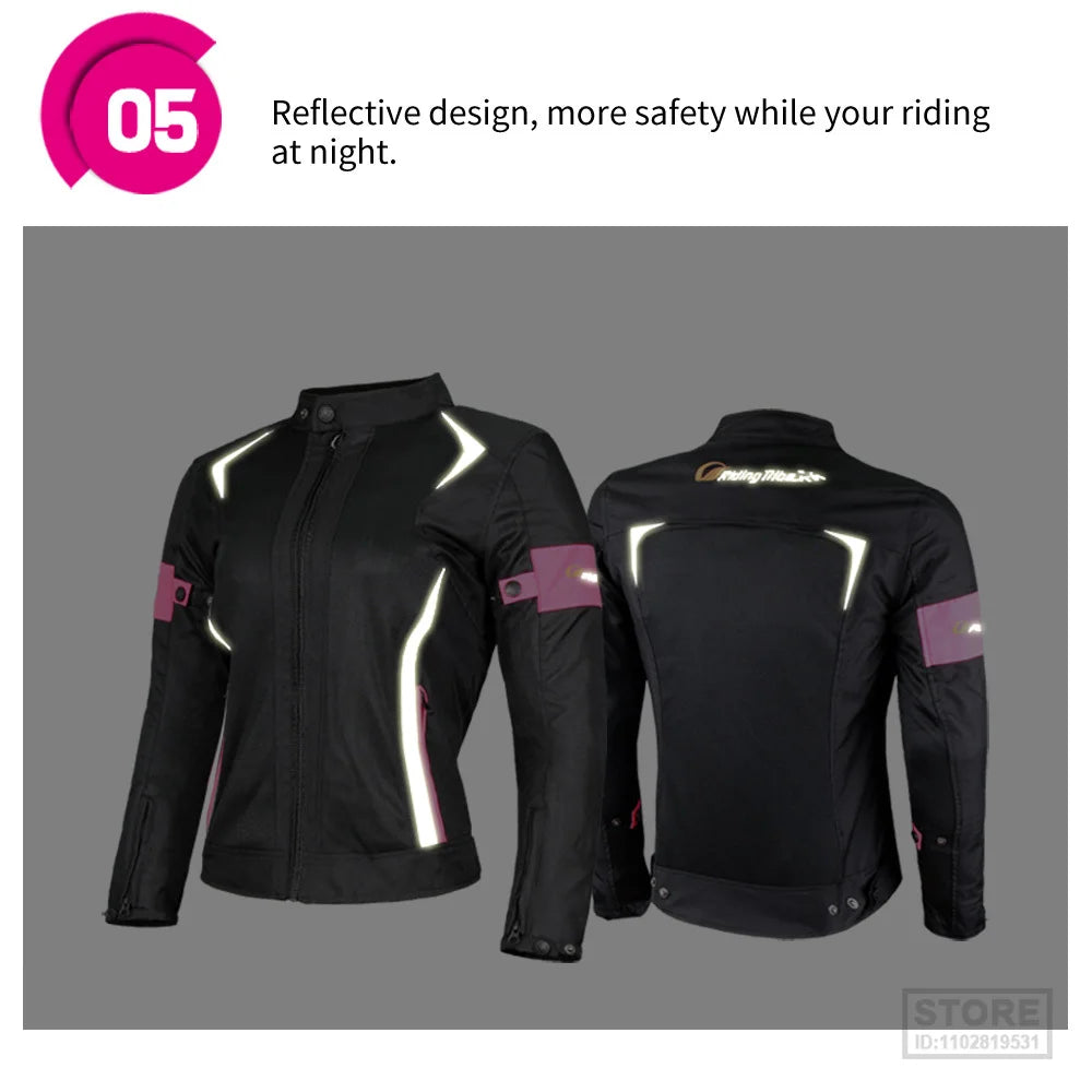 Women Protective, Waterproof motorbike jacket