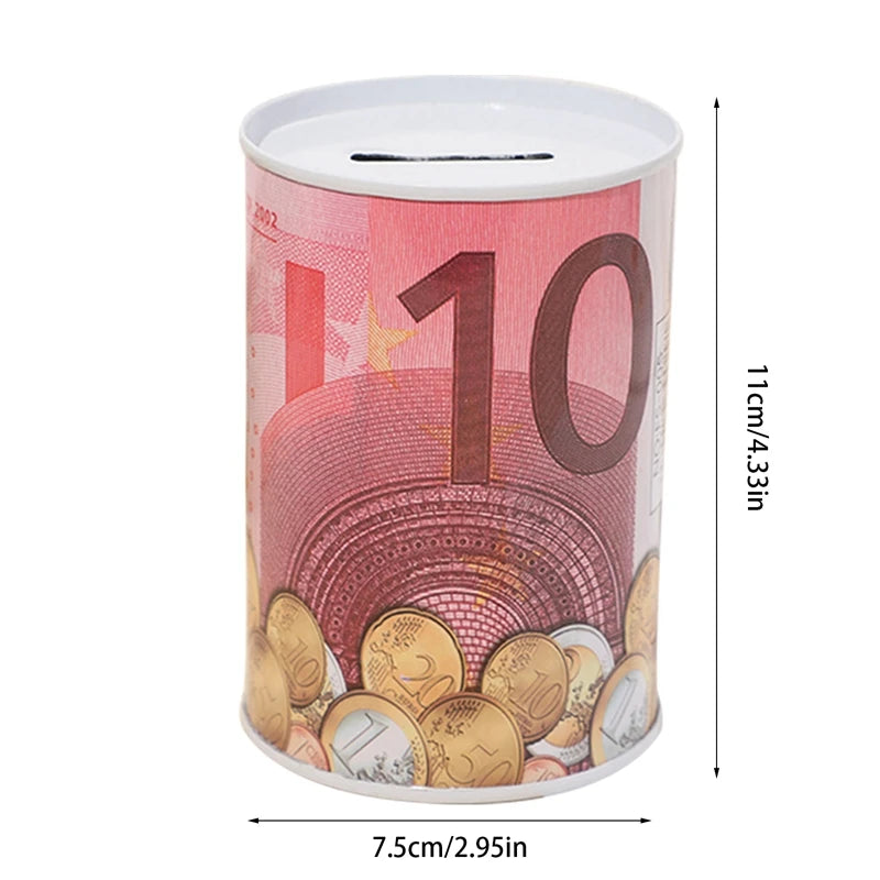 Euro Tin Piggy Bank