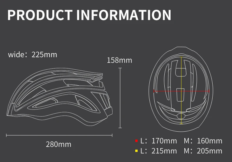 Unisex LED Lights Racing Road Bike Helmet
