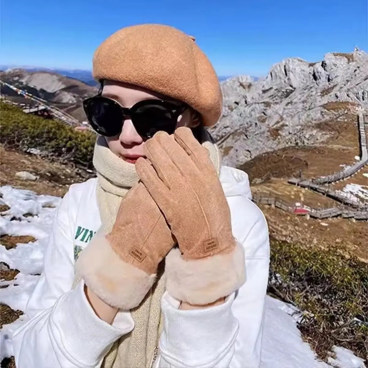 Cute Furry Warm Mitts