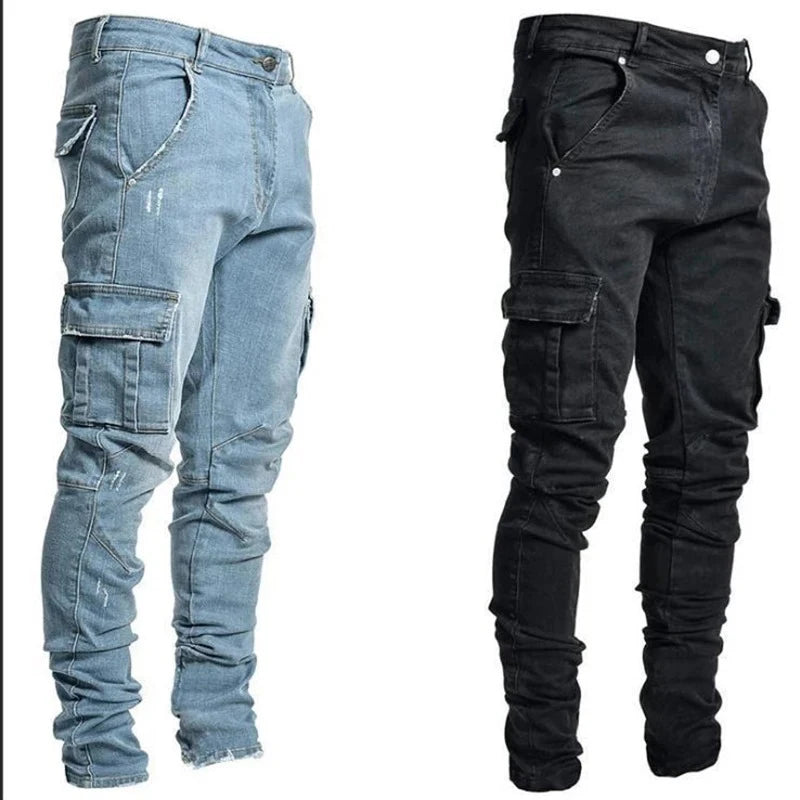 Stretchable Cargo Jeans