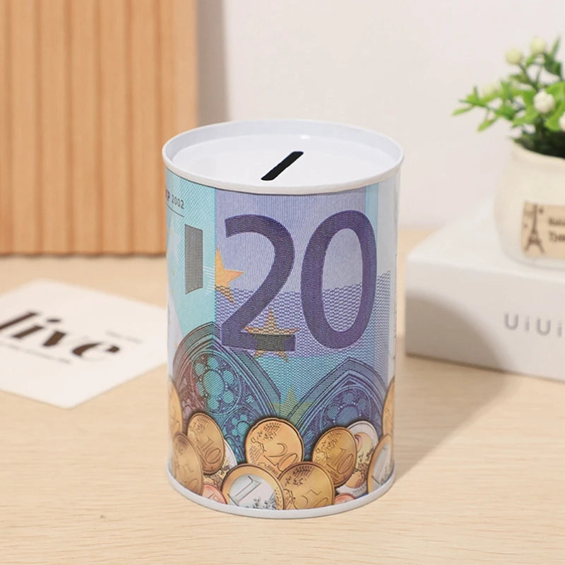 Euro Tin Piggy Bank