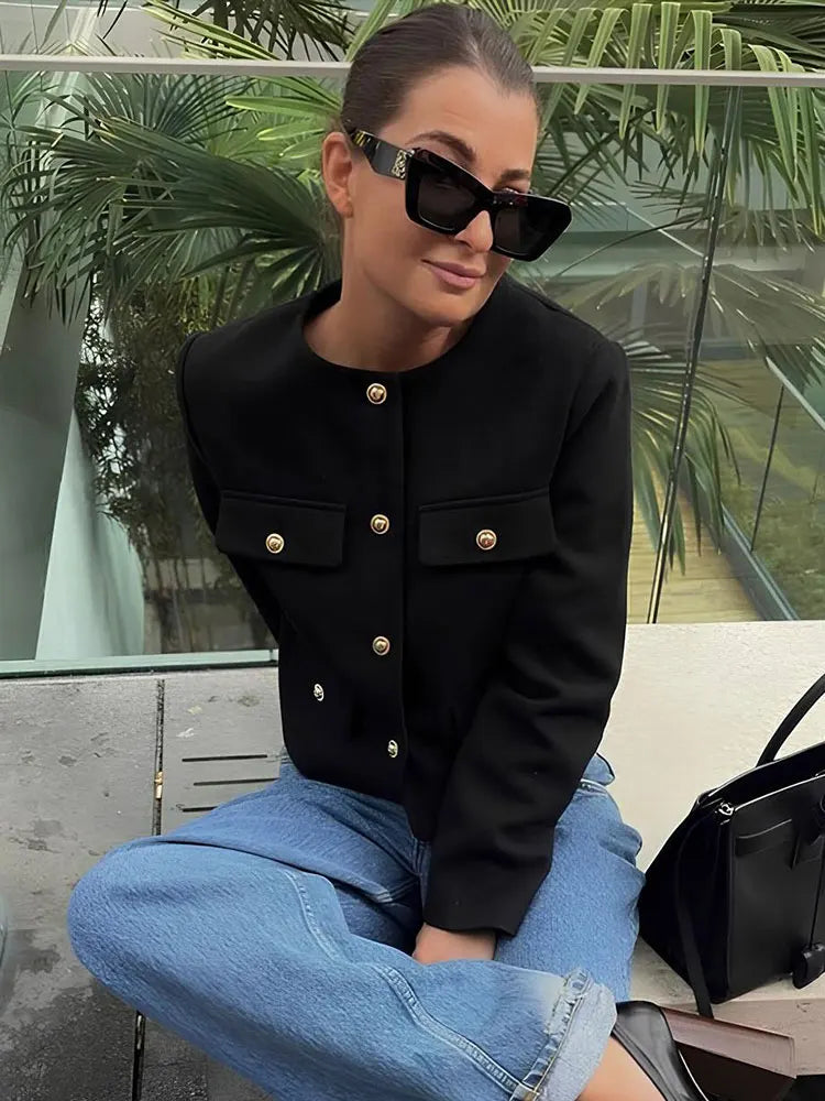 Elegant Cropped Jacket