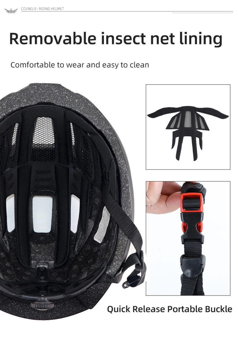 Unisex LED Lights Racing Road Bike Helmet