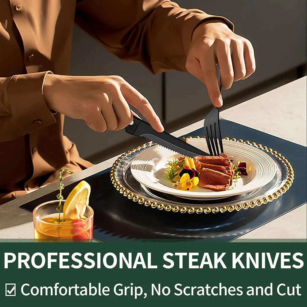 Black Silverware Set