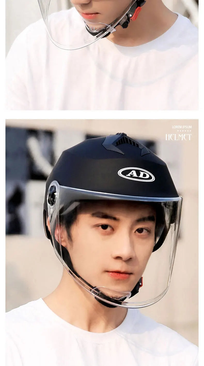 Unisex Motorcycle Helmets With Led Lights
