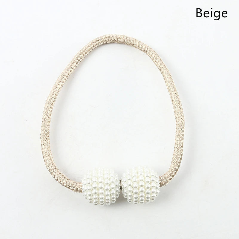 2PCS Magnetic Pearl Curtain Clips