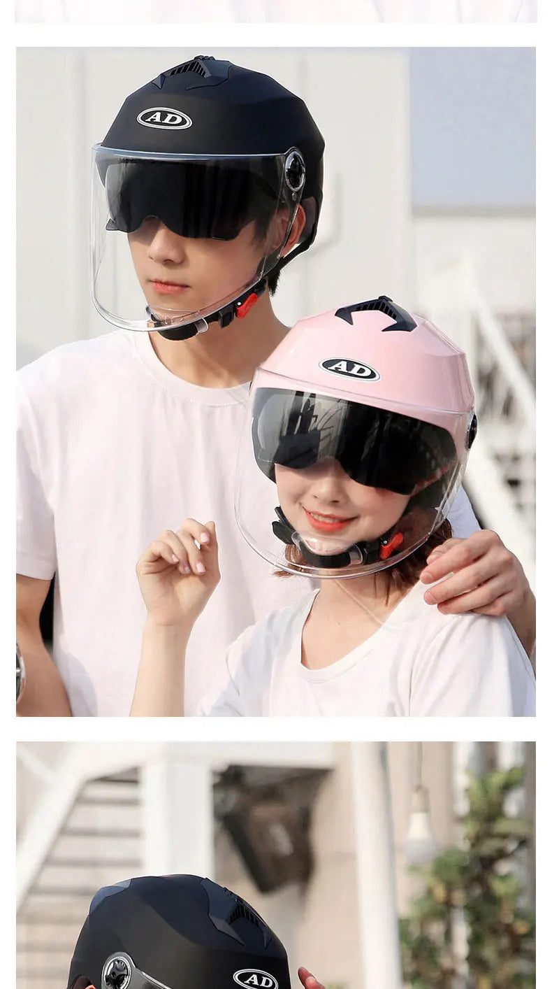Unisex Motorcycle Helmets With Led Lights