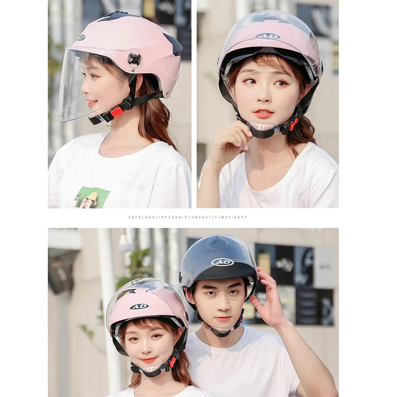 Unisex Motorcycle Helmets With Led Lights
