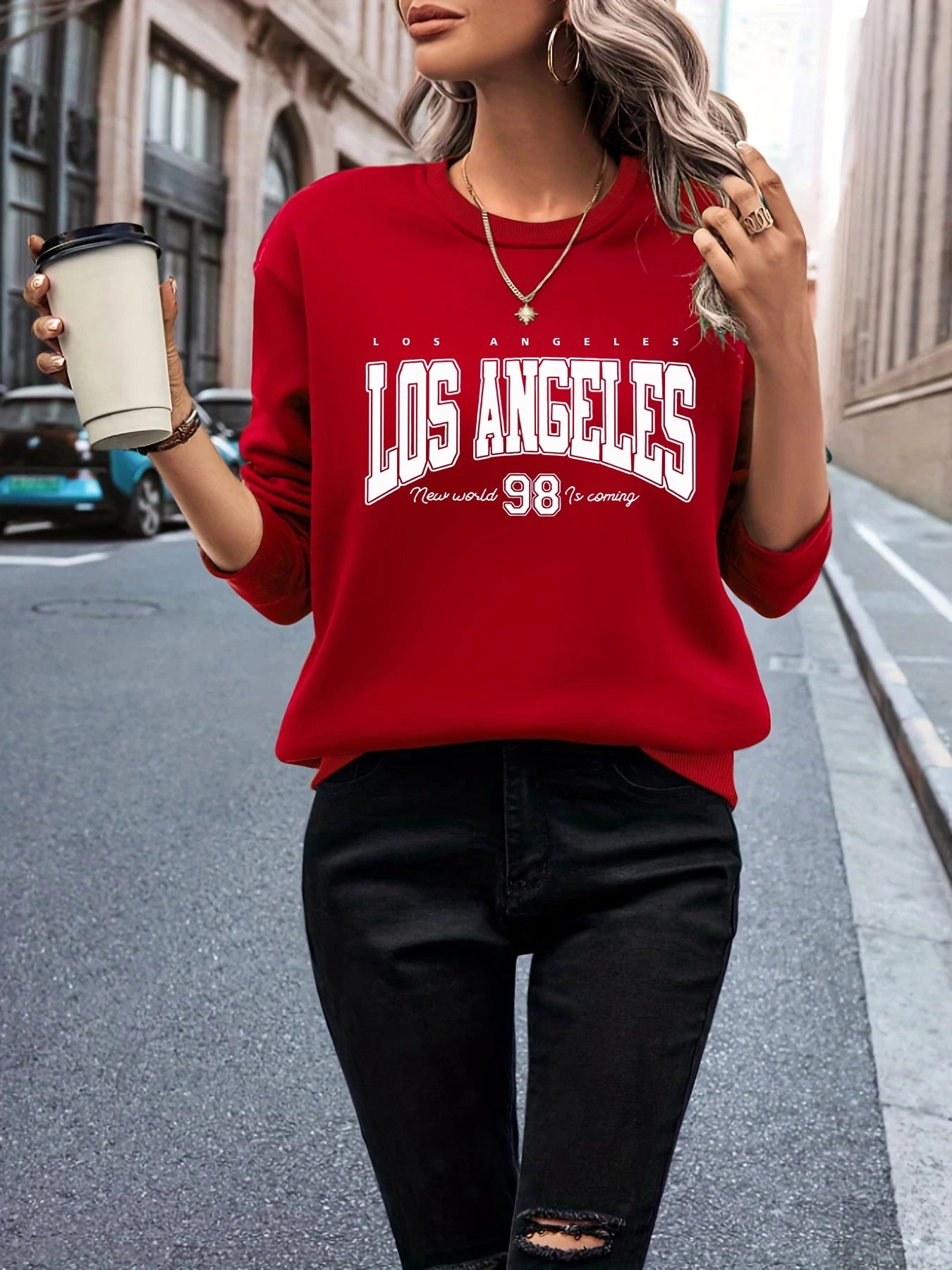 LA Cropped Sweater