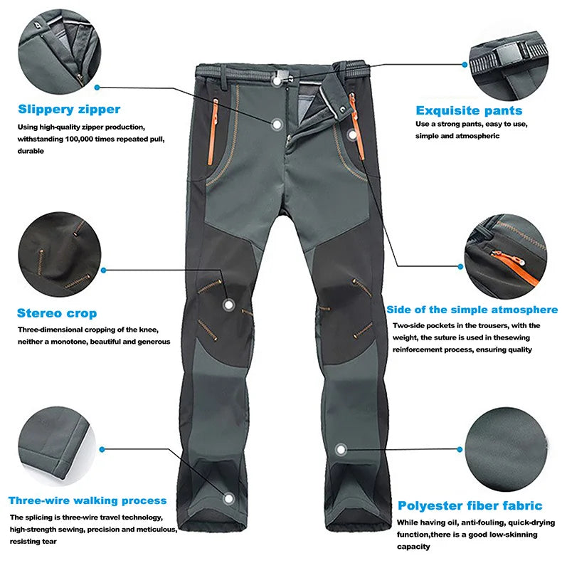 Unisex Waterproof Thermal Cargo Trousers