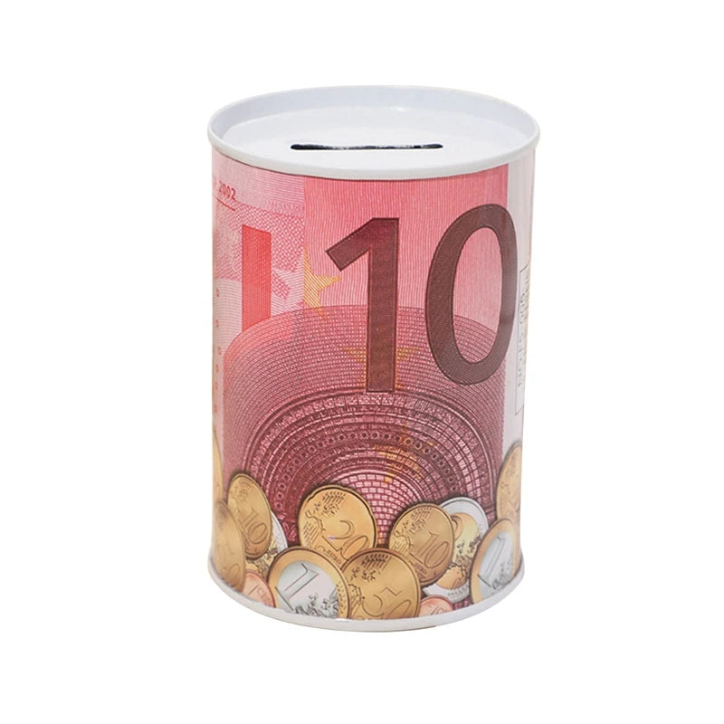 Euro Tin Piggy Bank