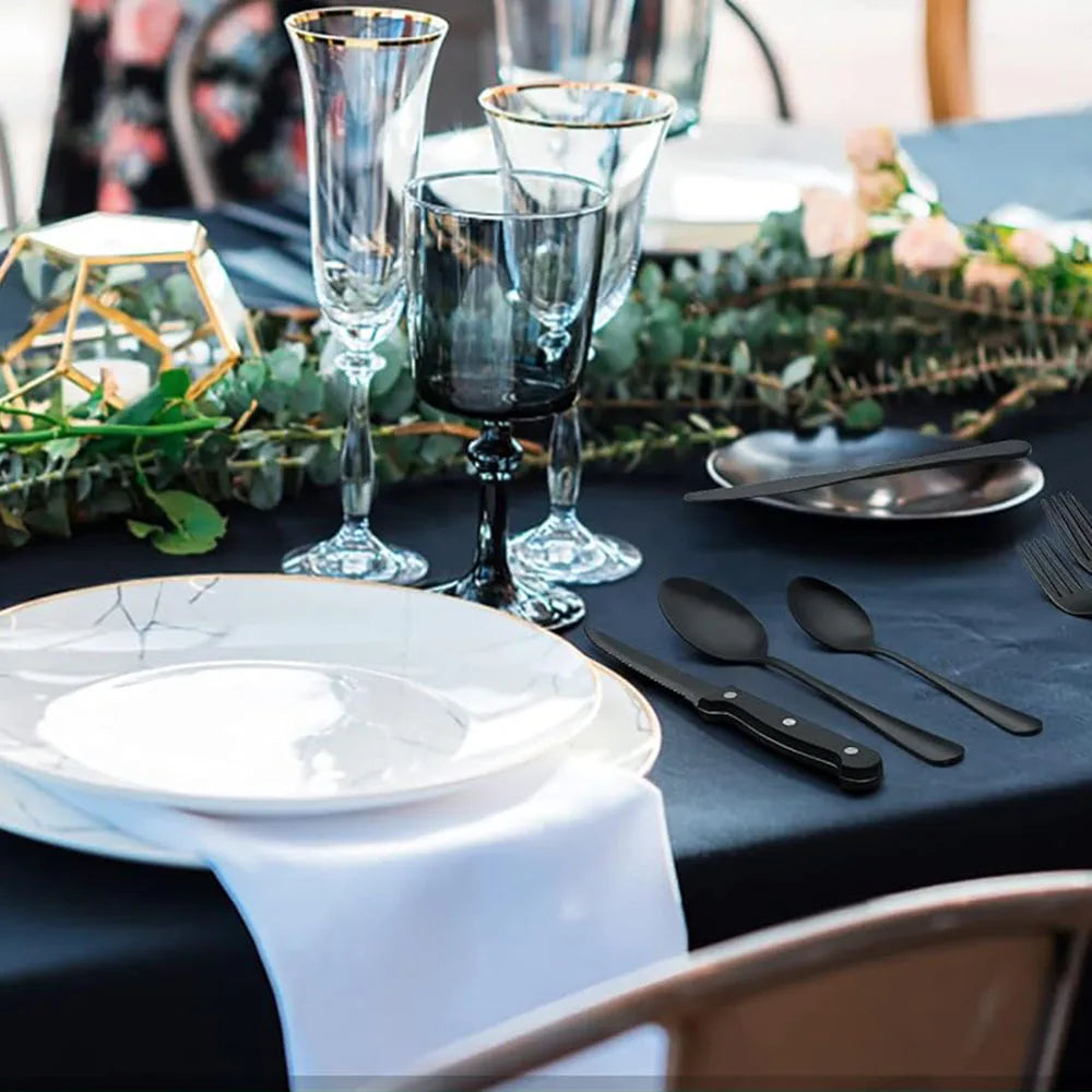 Black Silverware Set