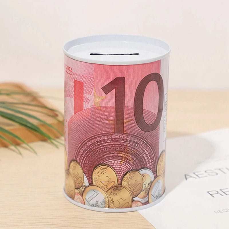 Euro Tin Piggy Bank