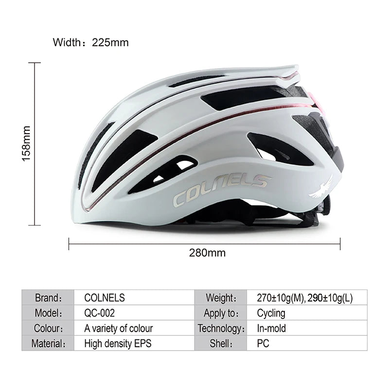 Unisex LED Lights Racing Road Bike Helmet