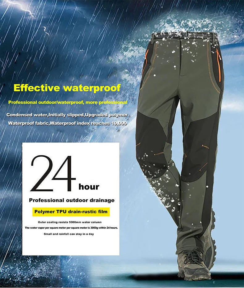 Unisex Waterproof Thermal Cargo Trousers