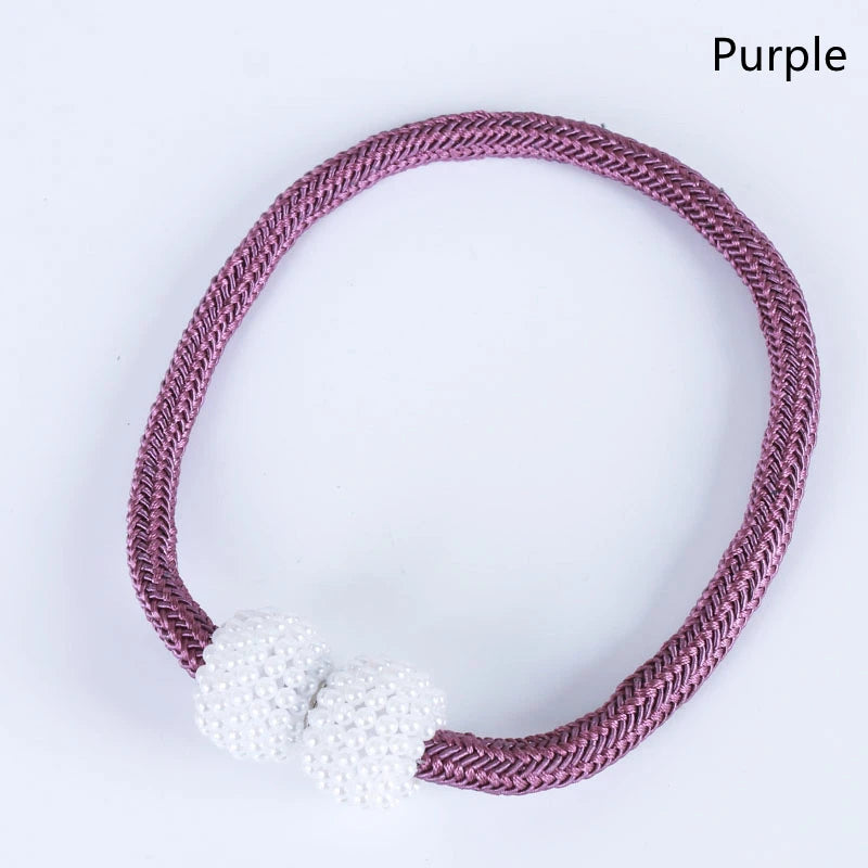 2PCS Magnetic Pearl Curtain Clips