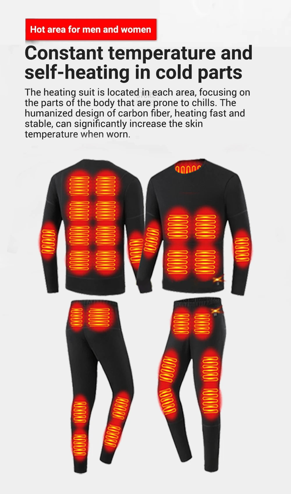 Unisex Electric thermals