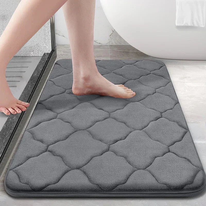 Black Padded Bathroom Mat