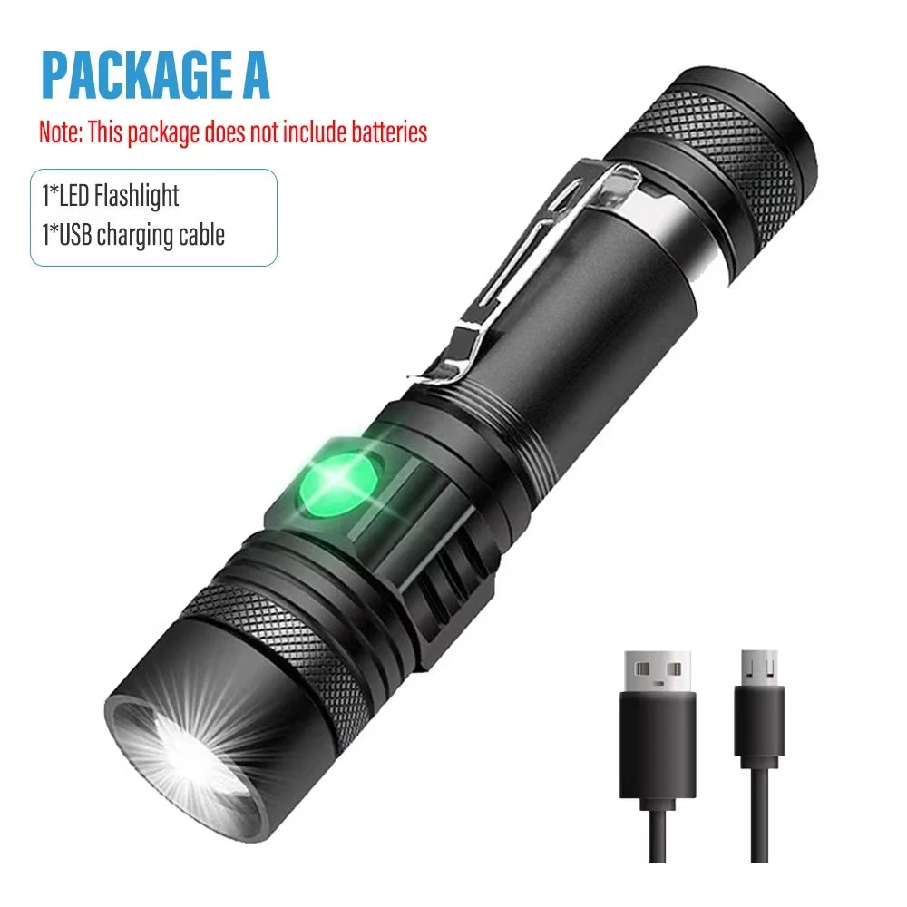 High Power Rechargeable Led Flashlight