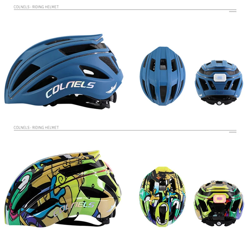 Unisex LED Lights Racing Road Bike Helmet