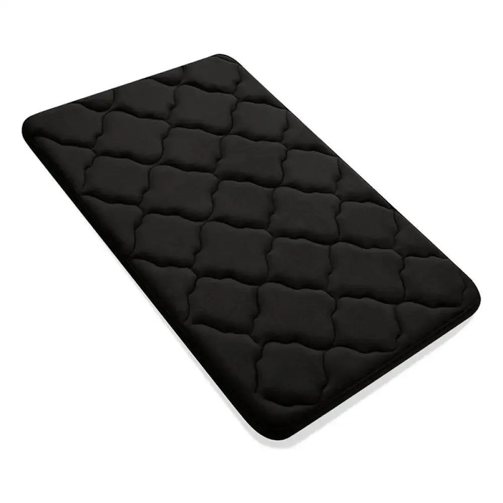 Black Padded Bathroom Mat