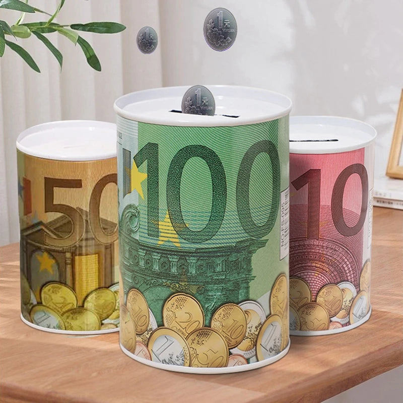 Euro Tin Piggy Bank
