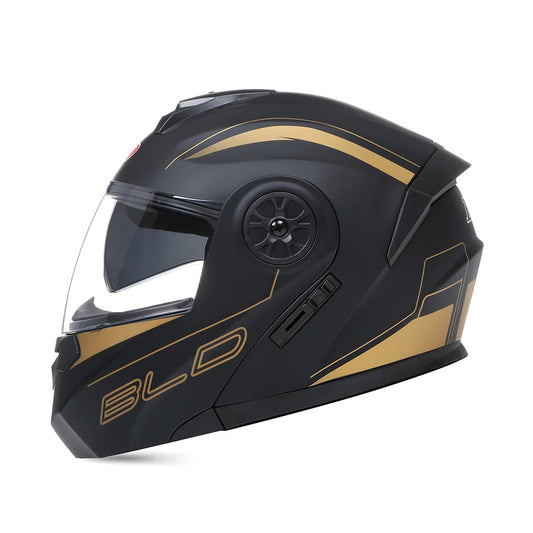 Black and Gold full face cover helmet