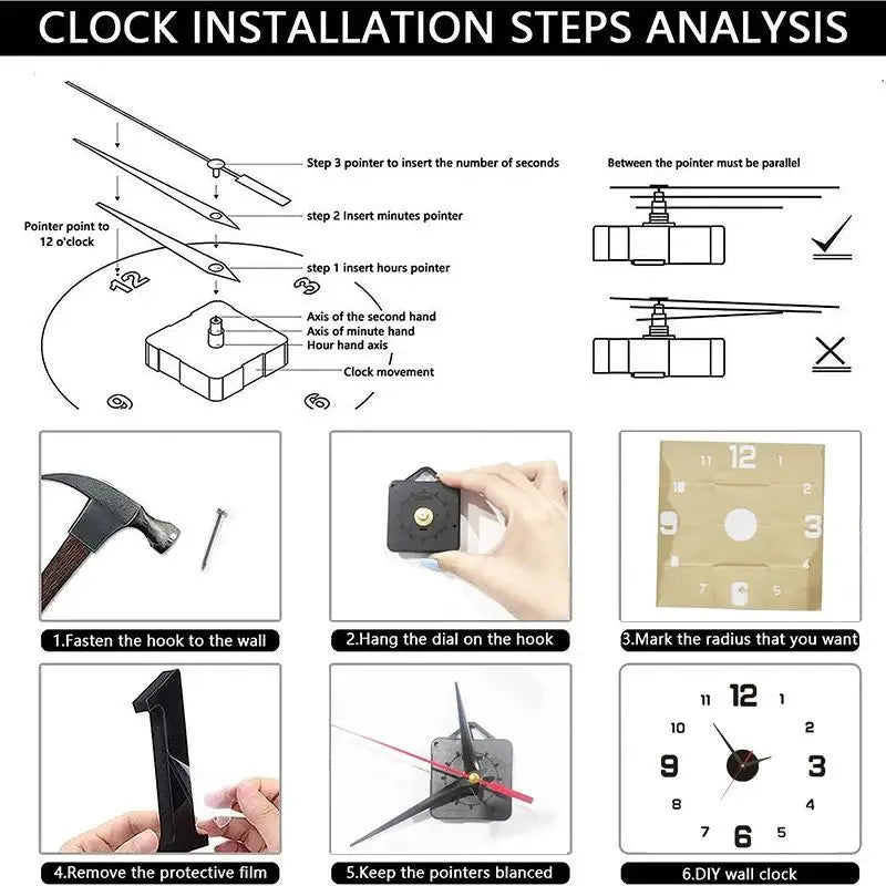 Frameless Wall Clock