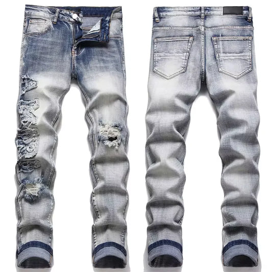 Slim Fit Ripped Jeans